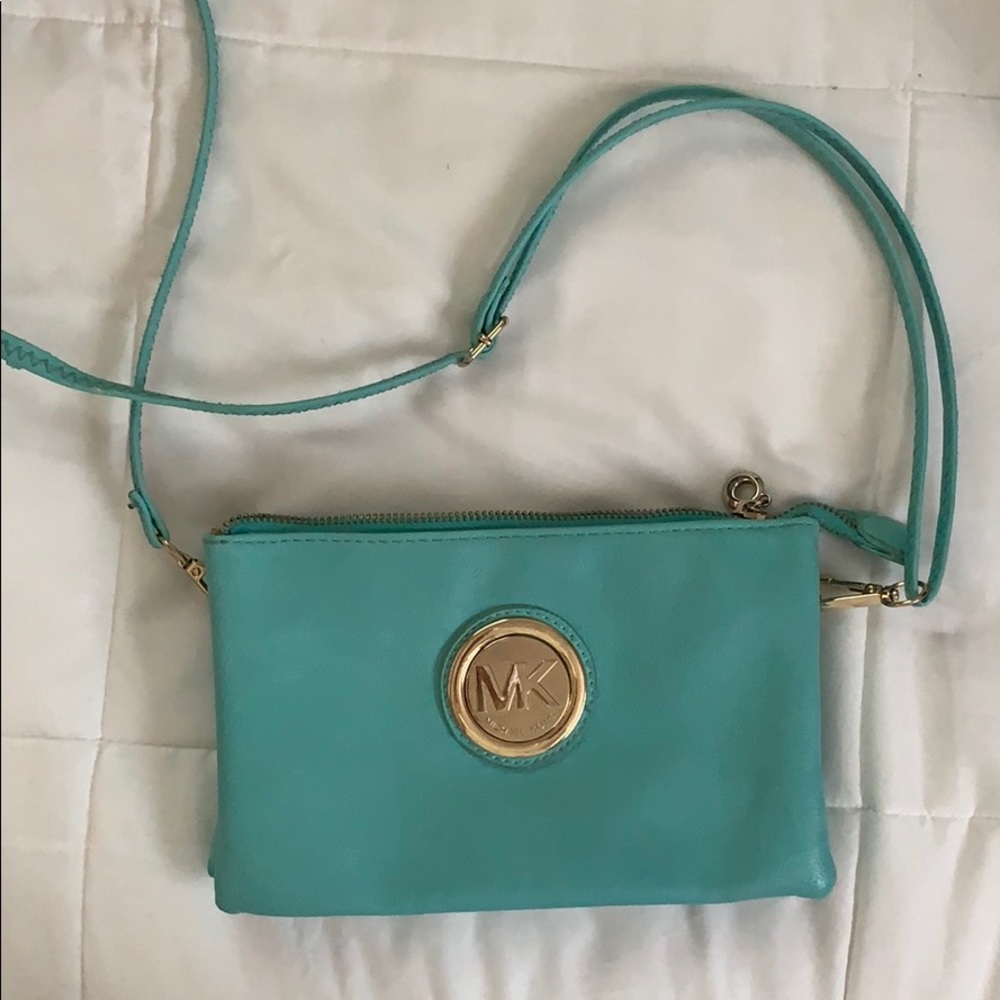 Teal MK purse/crossbody with strap